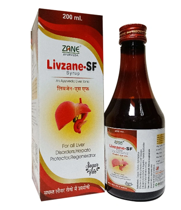 ZANE AYURVEDA LIVZANE SF Syrup – Sugar-Free Ayurvedic Liver Tonic by Zane Ayurveda
